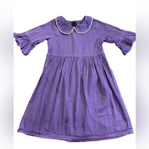 A.T.U.N purple girls dress with back zipper size 7-8